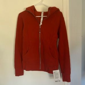 Lululemon scuba full zip hoodie red rock size 6